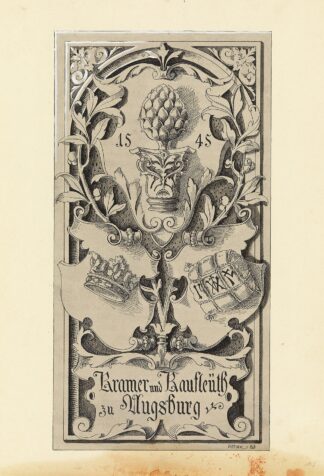Kramer und Kaufleuth zu Augsburg, Vorlagenzeichnung für ‘Allegorien und Embleme’ by Franz von Stuck
