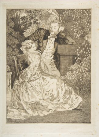 La Broderie à l’aiguille by Félix Bracquemond