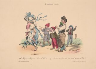 La Caricature; Ah! Mayeux! Mayeux!! Chian li li li! On m’a donc fichu mon nom sur le dos nom de D . . . !. by J. J. Granville
