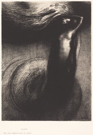 La Mort; Mon ironie depasse toutes les autres! by Odilon Redon