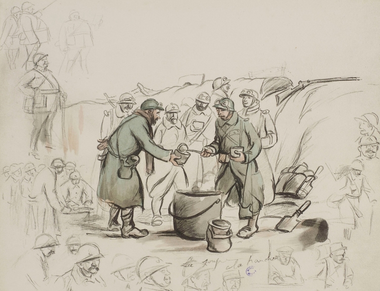 La soupe à la tranchée by Georges Goursat (Sem)