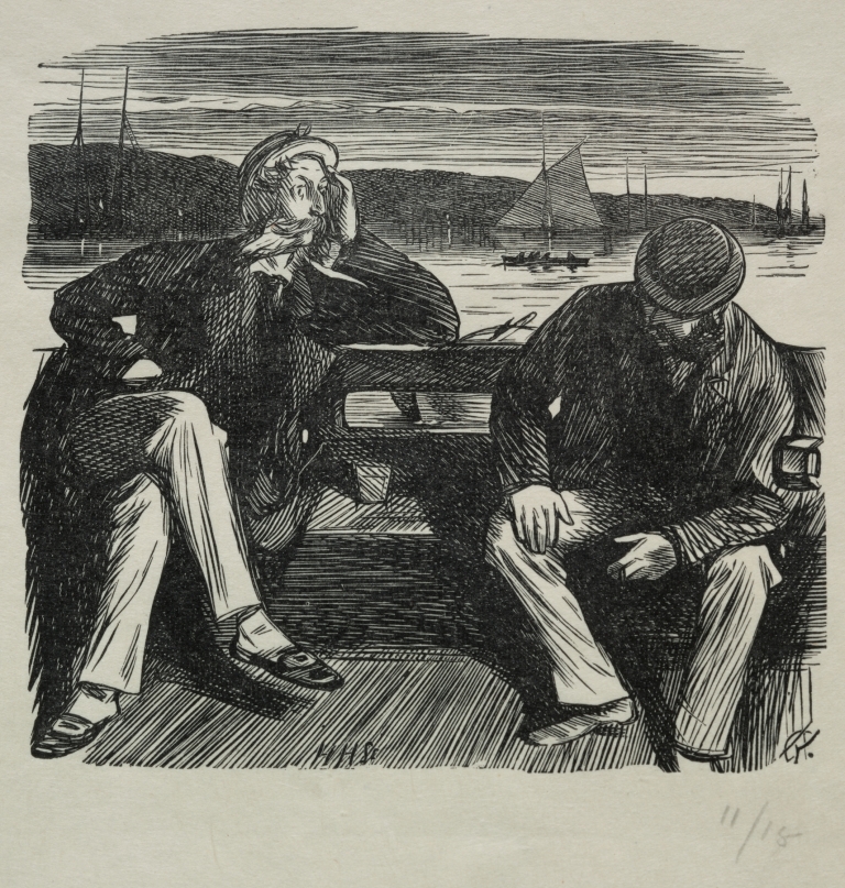 Lady Nelly – the Flirt by Charles Samuel Keene