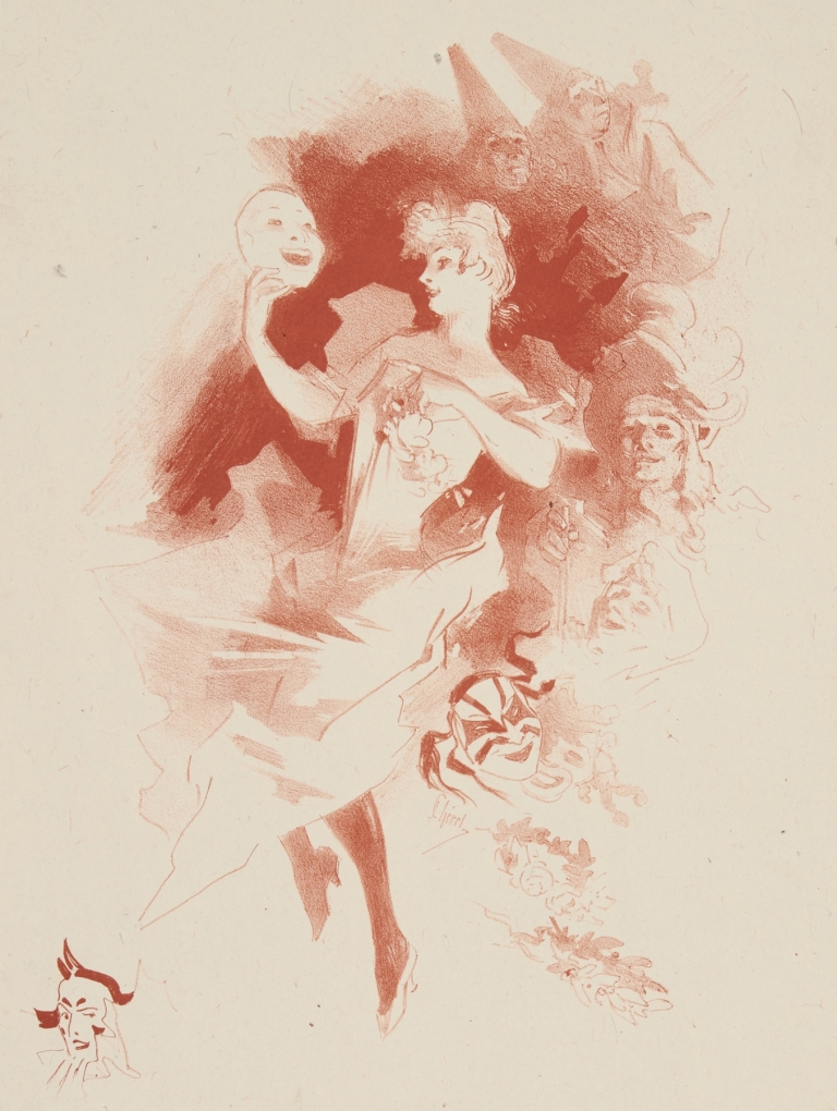 Lady With A Mask [Comedy] by Jules Chéret