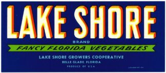 Lake Shore Brand Vegetable Label by Anonymous