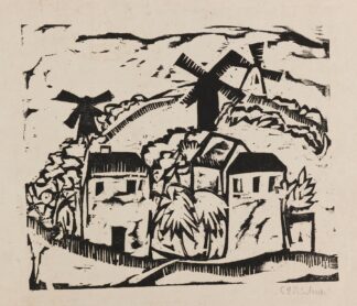 Landschaft mit Windmühlen by Ernst Ludwig Kirchner