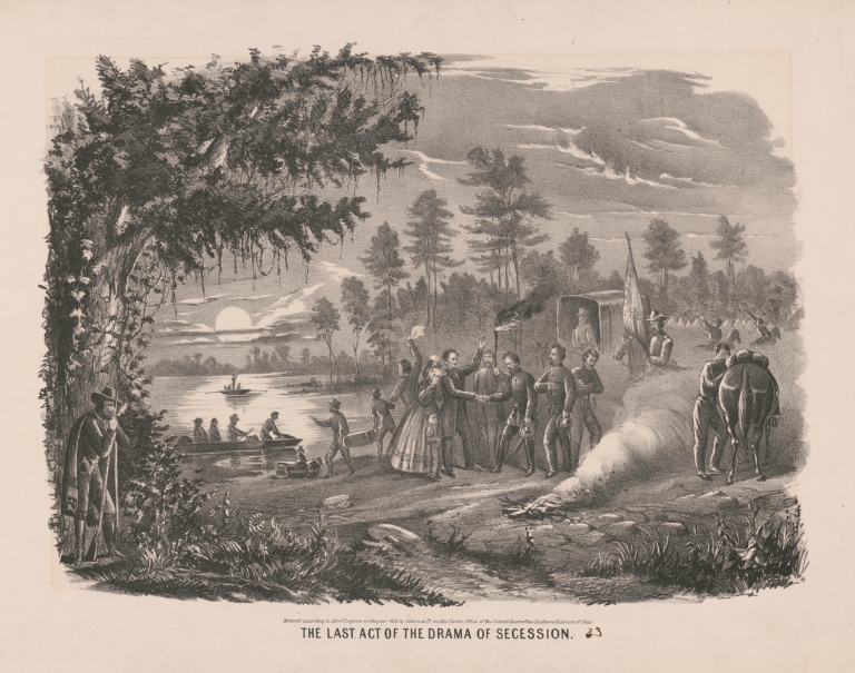 Last act of the drama of secession by Gibson & Co. Lith