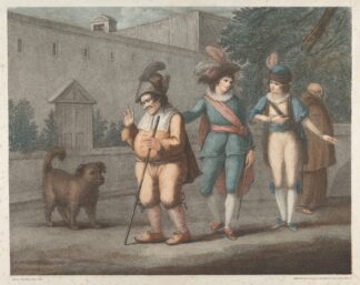 Launce Teaching his Dog Crab to behave as a Dog in all things – ‘The Two Gentlemen of Verona,’ Act IV, Scene IV by Henry William Bunbury