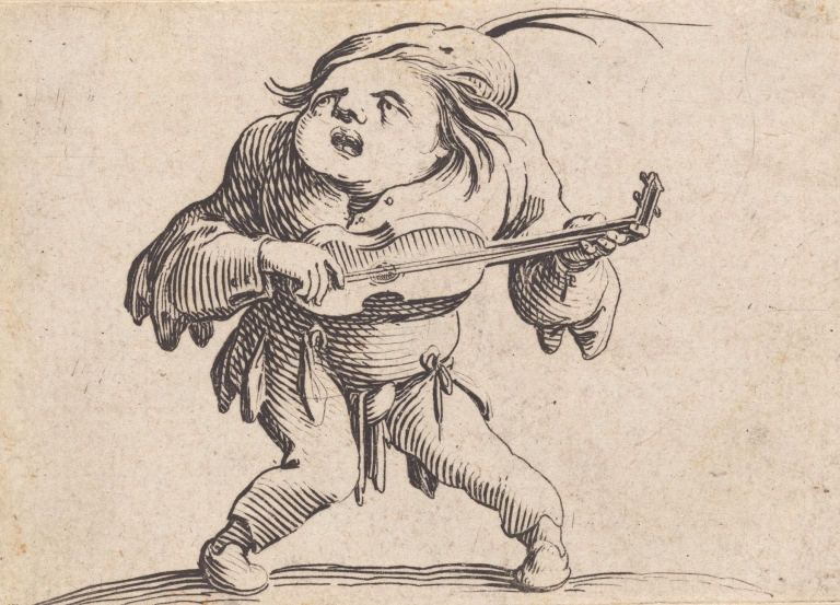Le bancal jouant de la guitar by Jacques Callot