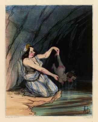 Le Baptême d’Achille by Honoré Daumier