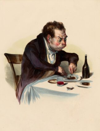 Le bon morceau. A Tidbit. by Charles-Joseph Traviès de Villers