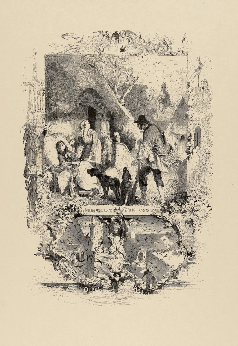 Le départ des hirondelles by Edmond Morin