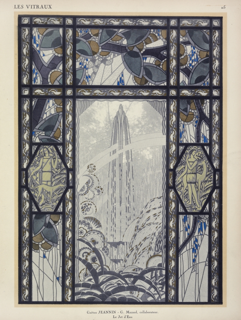 Le jet d’eau, au Pavillon du Vitrail by Jacques Gruber