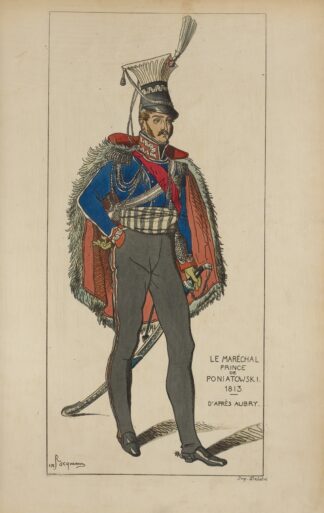 Le maréchal prince de Poniatowski. 1813. D’après Aubry. by Raphaël Jacquemin