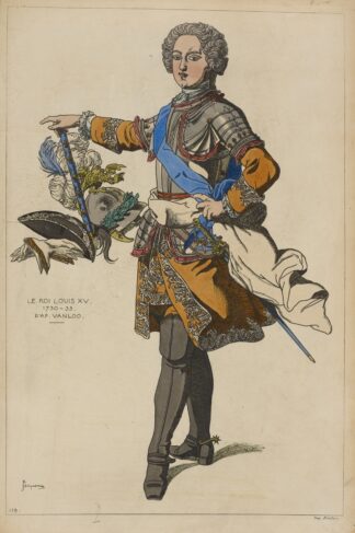 Le roi Louis XV. 1730-33. D’ap[rès] Vanloo. by Raphaël Jacquemin