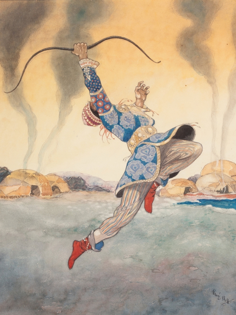 Leaping Warrior by Rene Bull