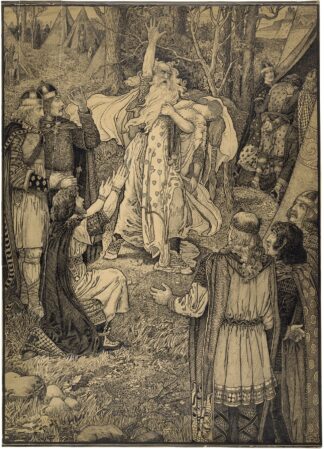 Lear with Cordelia dead in his arms by Louis Rhead