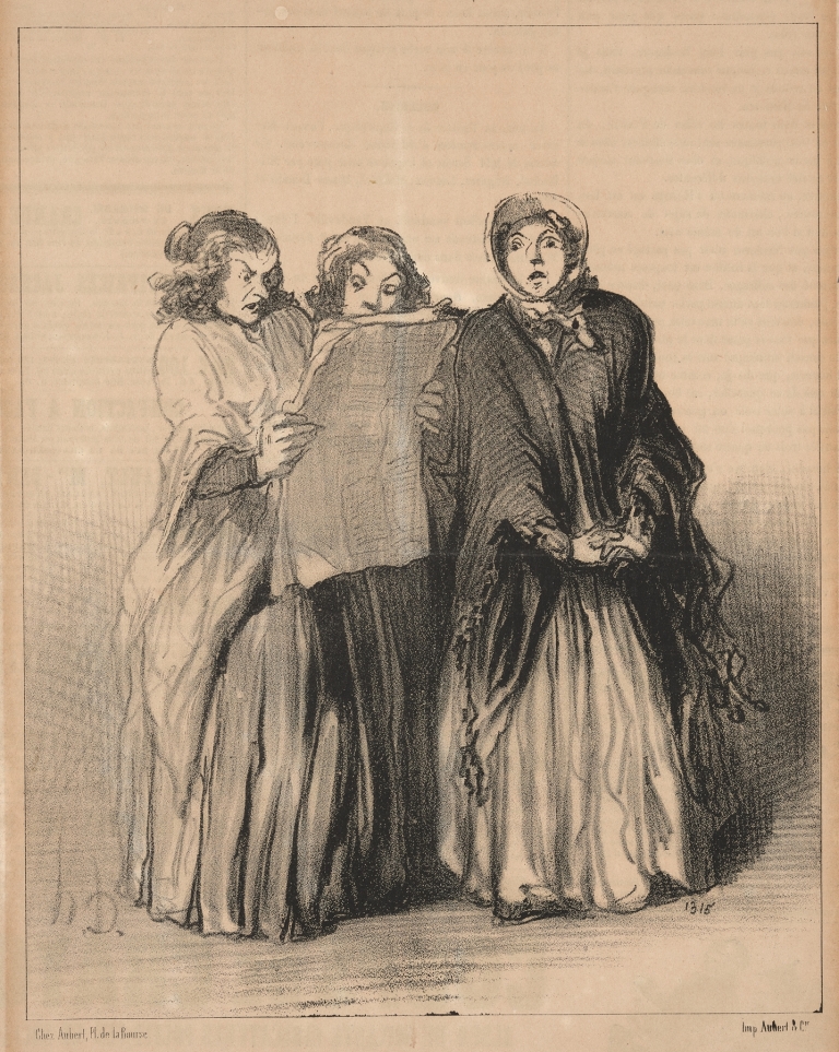 Les délégués du club central socialiste ont à l’unanimité repoussé la candidature de Jeanne Derouin! Oh! les aristos! by Honoré Daumier