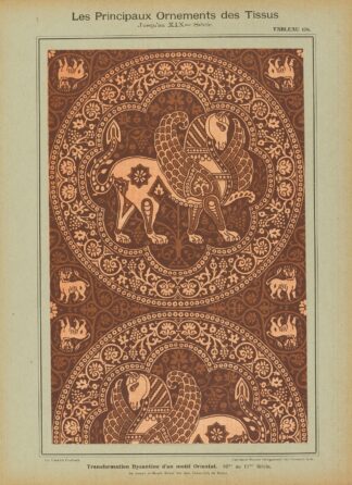Les principaux ornaments des tissus jusqu’au XIXme siècle Pl.14 by Friedrich Fischbach