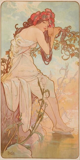 Les Saisons 4 by Alphonse Mucha