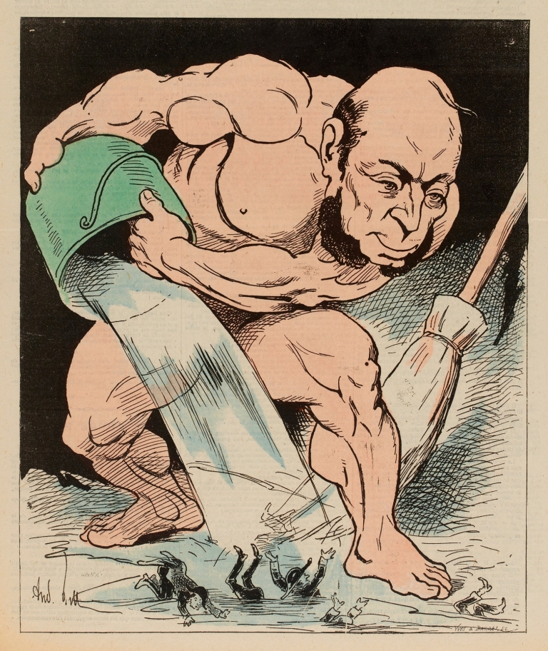 Les travaux d’Hercule de Marcère by André Gill