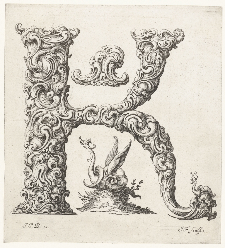 Letter K by Jeremias Falck