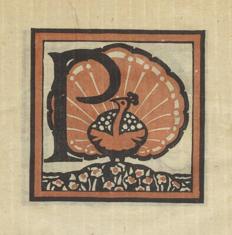 Letters designed and cut on linoleum blocks Pl.16 by Columbia University Teachers College