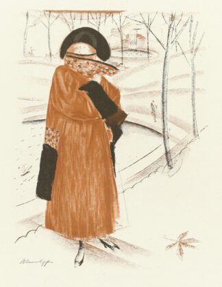L’Heure du rendez-vous ; Manteau d’après-midi, de Paul Poiret by Alexandre Jacovleff