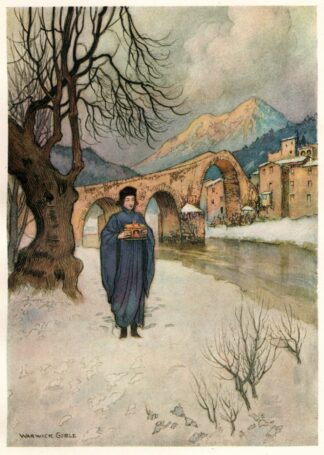 Lise, in the Snow, with the Casket by Warwick Goble