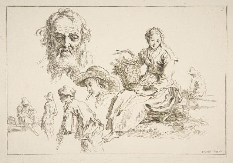 Livre d’étude d’après les desseins originaux de Blomart Pl.09 by François Boucher