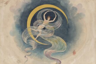 Loie Fuller in the moon by Anonymous