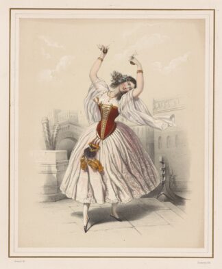 L’Opéra. Mlle Fitzjames, Pas vénitien by Eugène Charles François Guérard