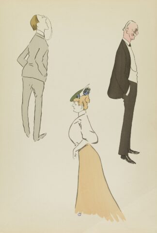 Lord Howard of Walden, personnage masculin non identifié, Mme Chapman by Georges Goursat (Sem)