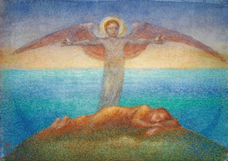 Love, the Comforter of Night by Phoebe Anna Traquair