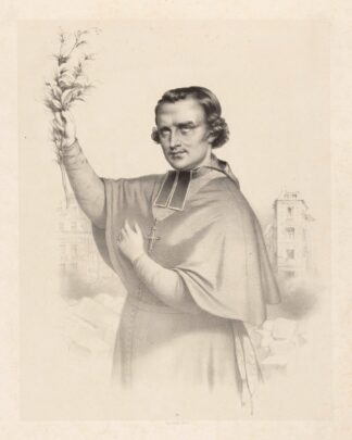 M.gr Denis-Auguste Affre, Archevêqe de Paris, blessé mortellement sur la barricade du Faubourg Saint Antoine le 25 Juin 1848 by Marie-Alexandre Alophe