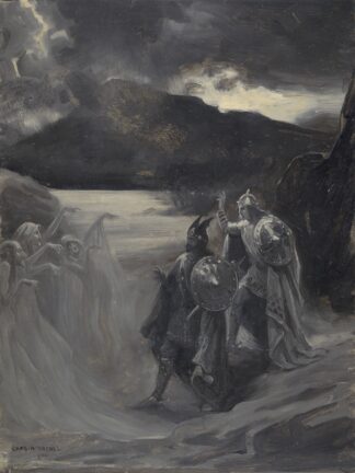 Macbeth and the three witches by Charles Buchel