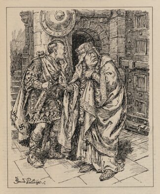 Macduff at the gate by Bernard Partridge