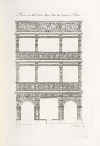 Maison du XVIe. siècle, située rue de l’horloge à Rouen. by Nicolas Xavier Willemin