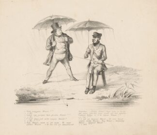 Man in gesprek met visser by Alexander Ver Huell