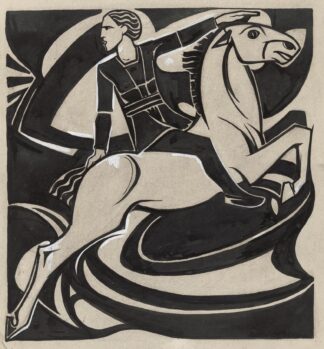 Man te paard by Richard Nicolaüs Roland Holst