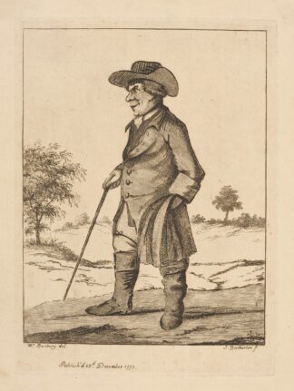 Man with cane by Henry William Bunbury