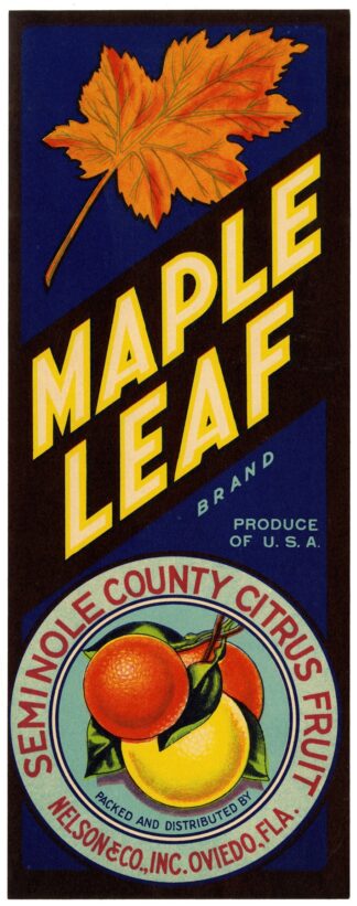 Maple Leaf Brand Citrus Label by Anonymous