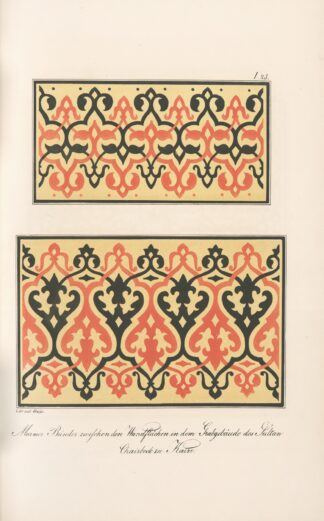 Marmor Bänder zivifchen den Wandflächen in dem Grabgebäude des Sultan Chairbeck zu Kairo by Friedrich Maximilian Hessemer