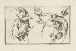 Masks and hats Pl.05 by Agostino Mitelli