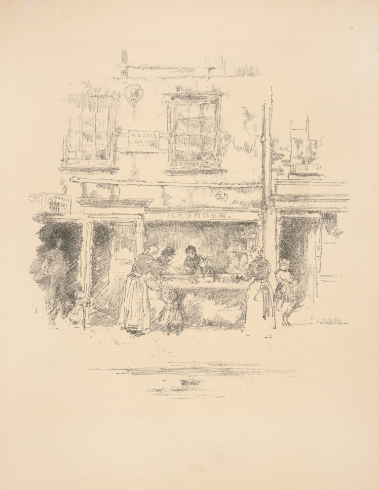 Maunder’s Fish-Shop, Chelsea by James Abbott McNeill Whistler