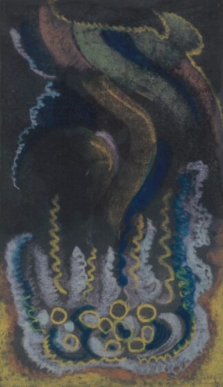 Méduse et trainée verte by Jules Schmalzigaug
