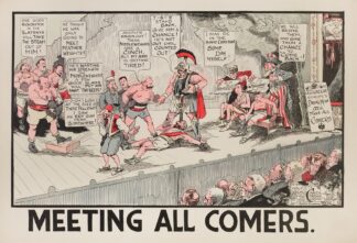 Meeting All Comers by Carey Cartoon Service