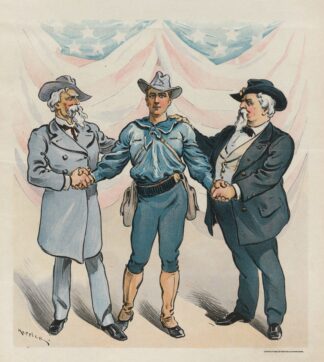 Memorial Day, 1899 – three veterans under one flag by Udo Keppler