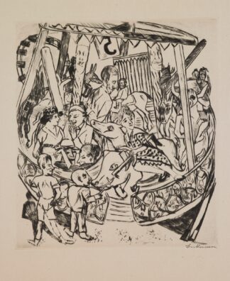 Merry-Go-Round, plate 7 from the portfolio ‘Annual Fair’ by Max Beckmann