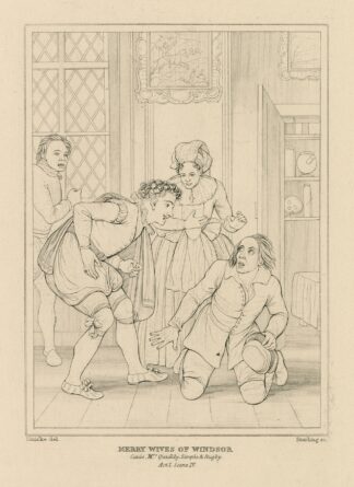 Merry wives of Windsor, Caius, Mrs. Quickly, Simple, & Rugby, act I, scene IV by William Francis Starling
