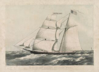 Missionary packet Morning Star – passing Boston Light by John H. Bufford's & Sons